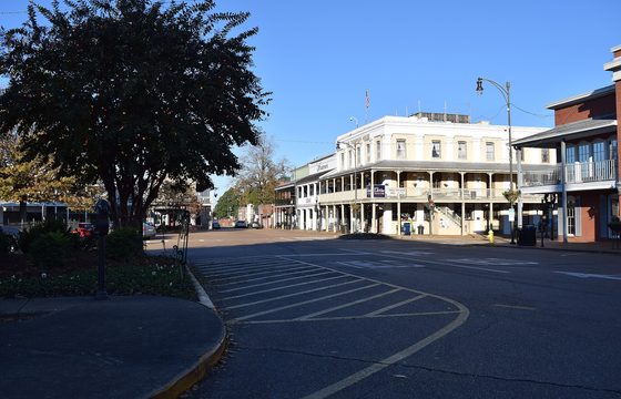 The courthouse square at Oxford, Mississippi, south of Memphis