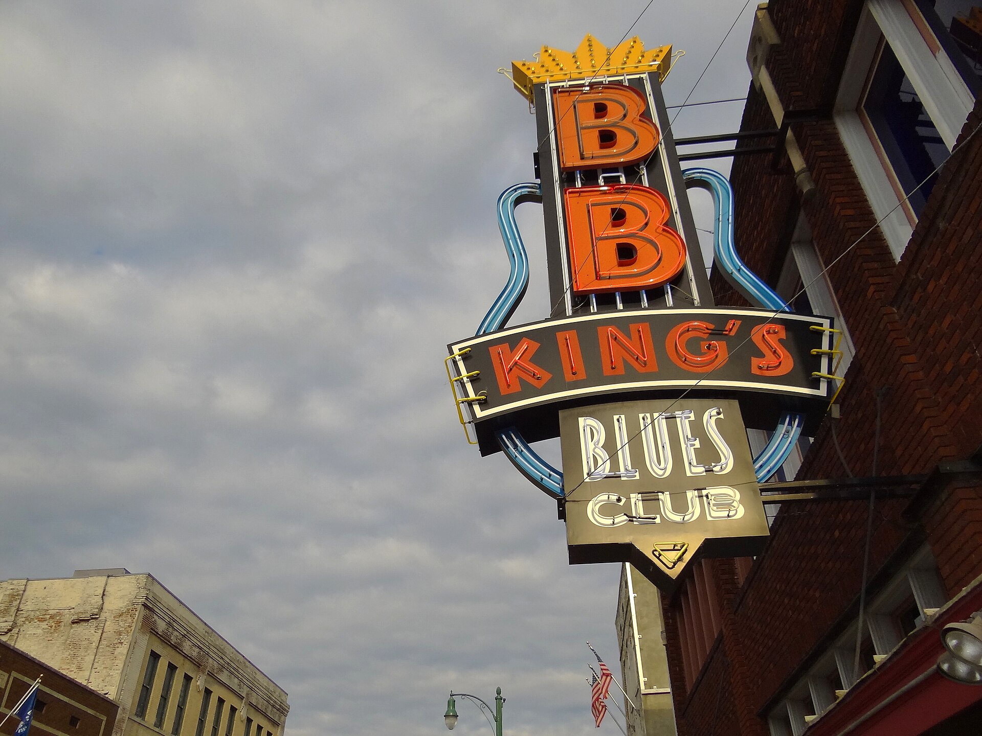 Sign for B.B. King's Blues Club on Beale Street in downtown Memphis, Tennessee