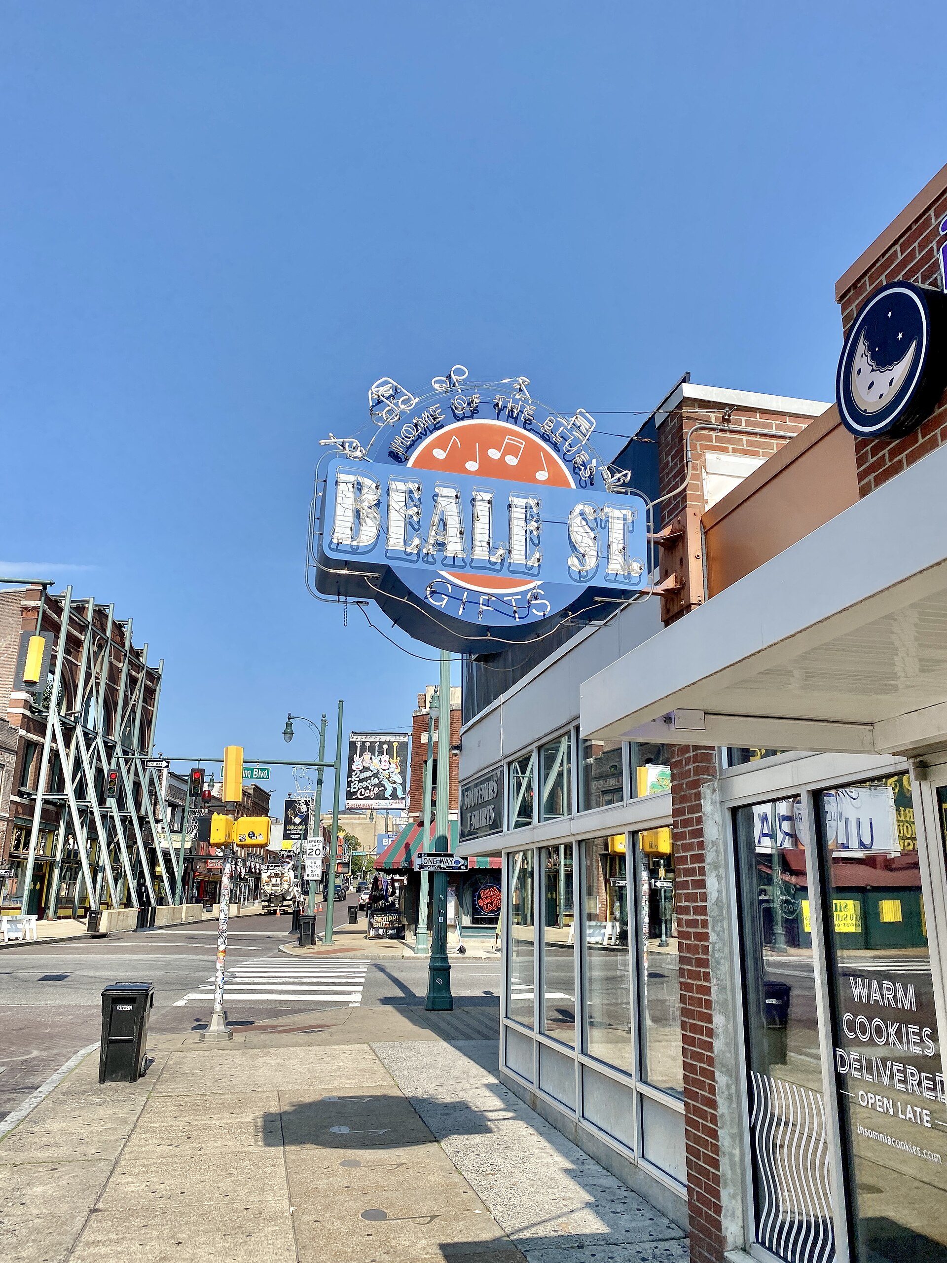 A Beale Street Gifts sign on Beale Street in Memphis, Tennessee