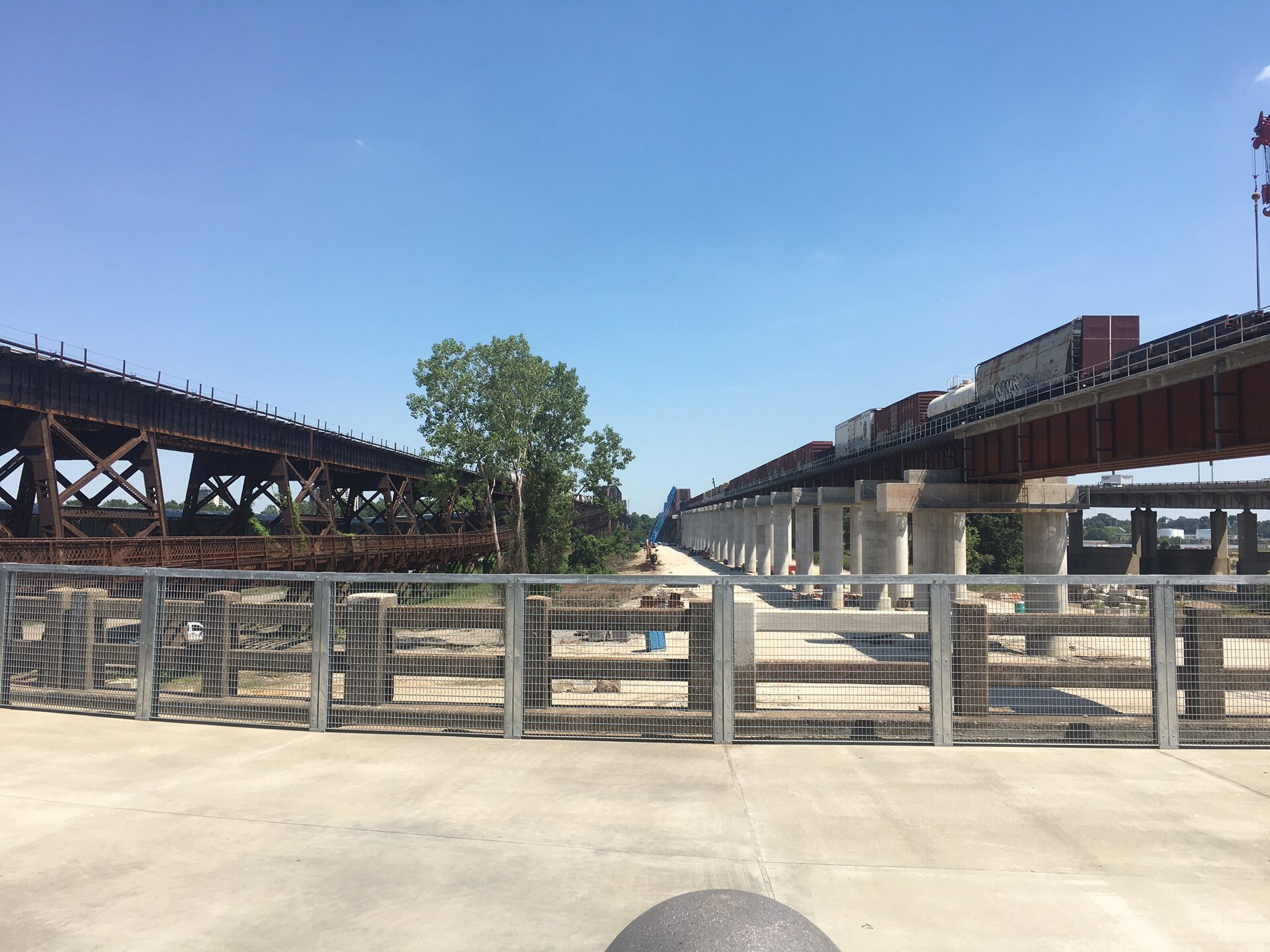 The Big River Crossing pedestrian bridge over the Mississippi River