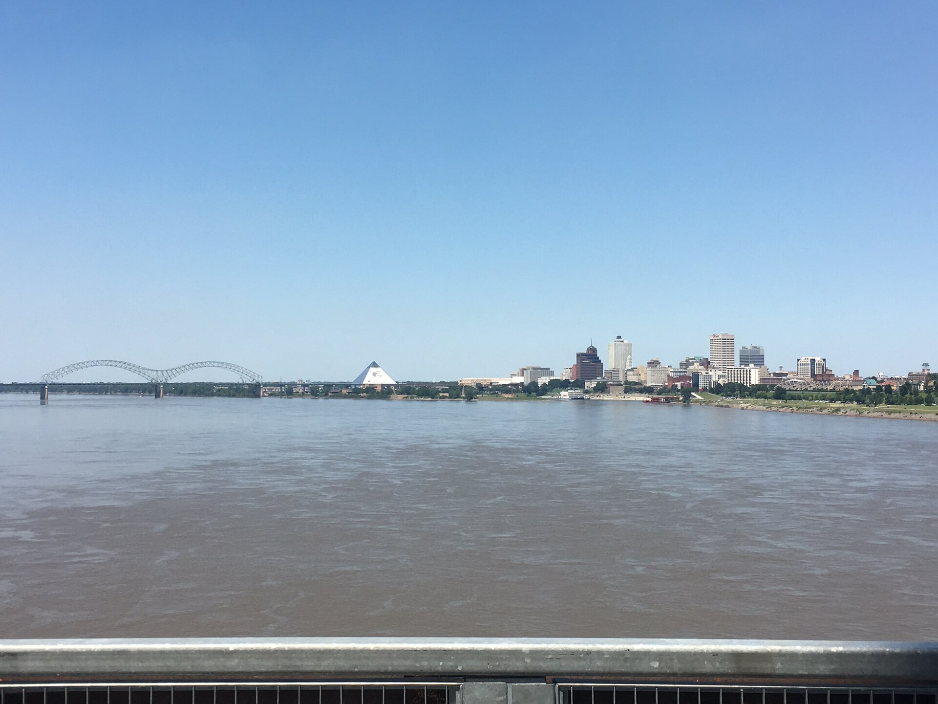 The Big River Crossing pedestrian bridge over the Mississippi River