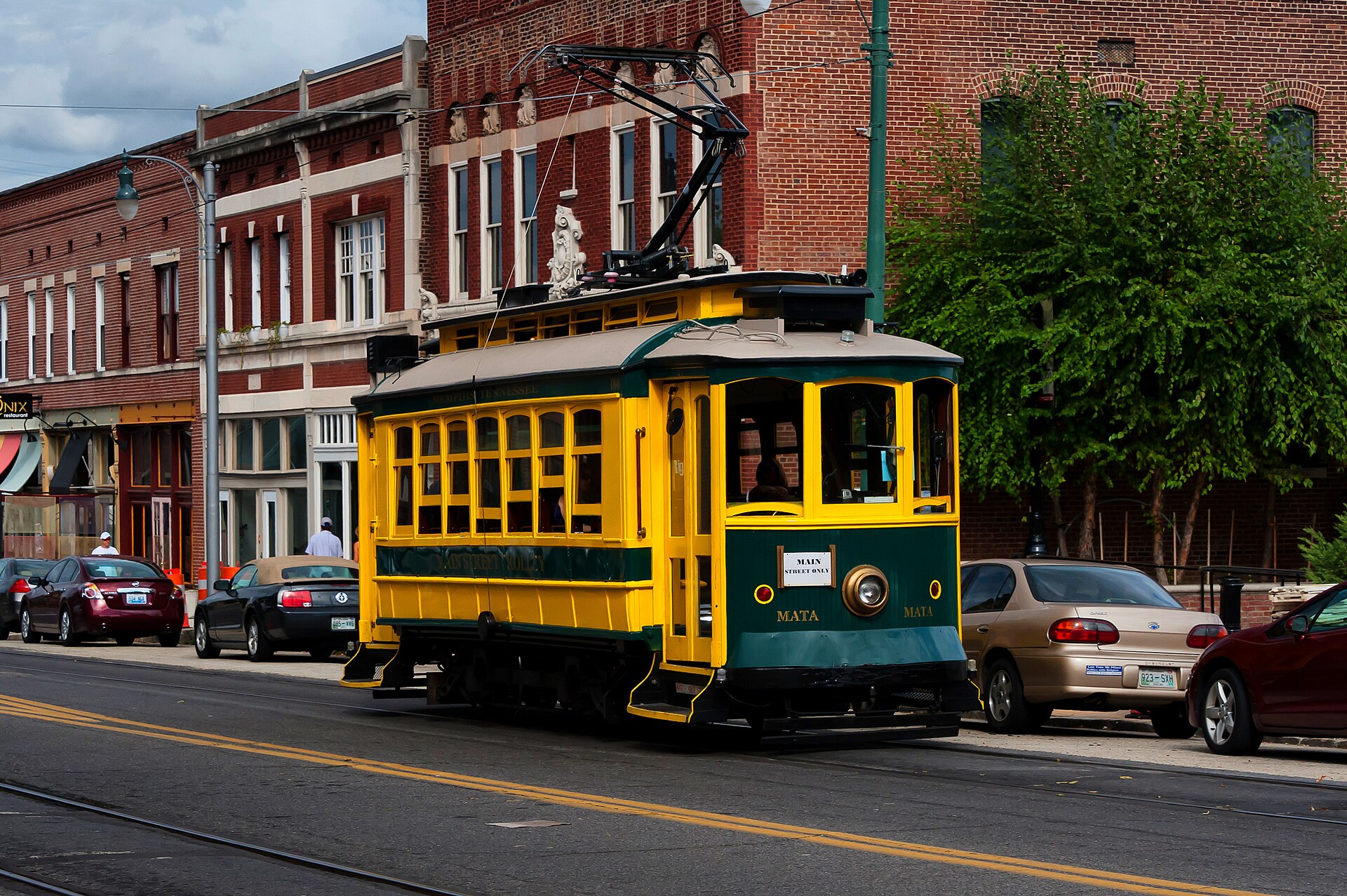 A trolley car in Memphis, Tennessee