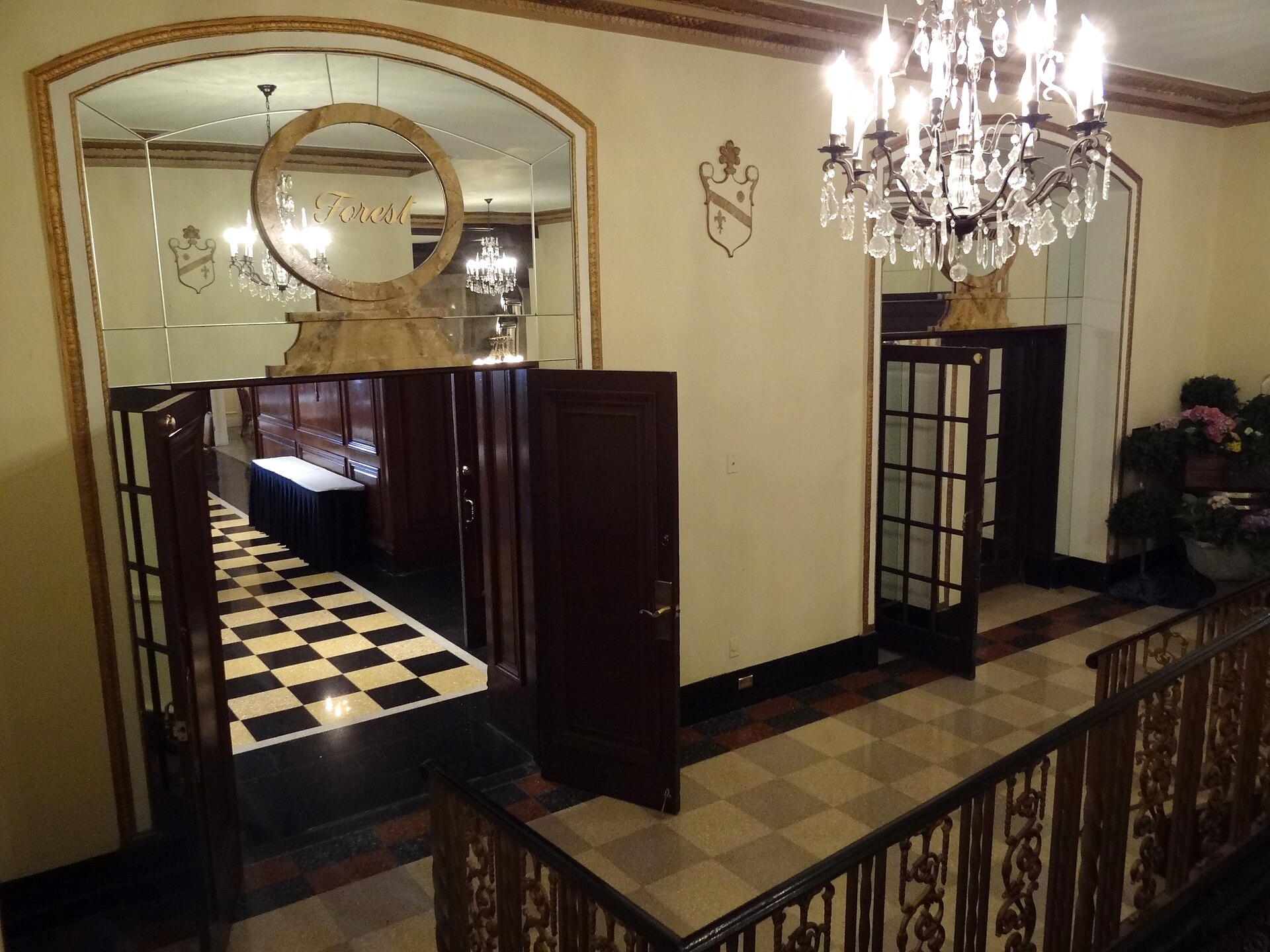 The interior lobby of the Peabody Hotel in downtown Memphis, Tennessee