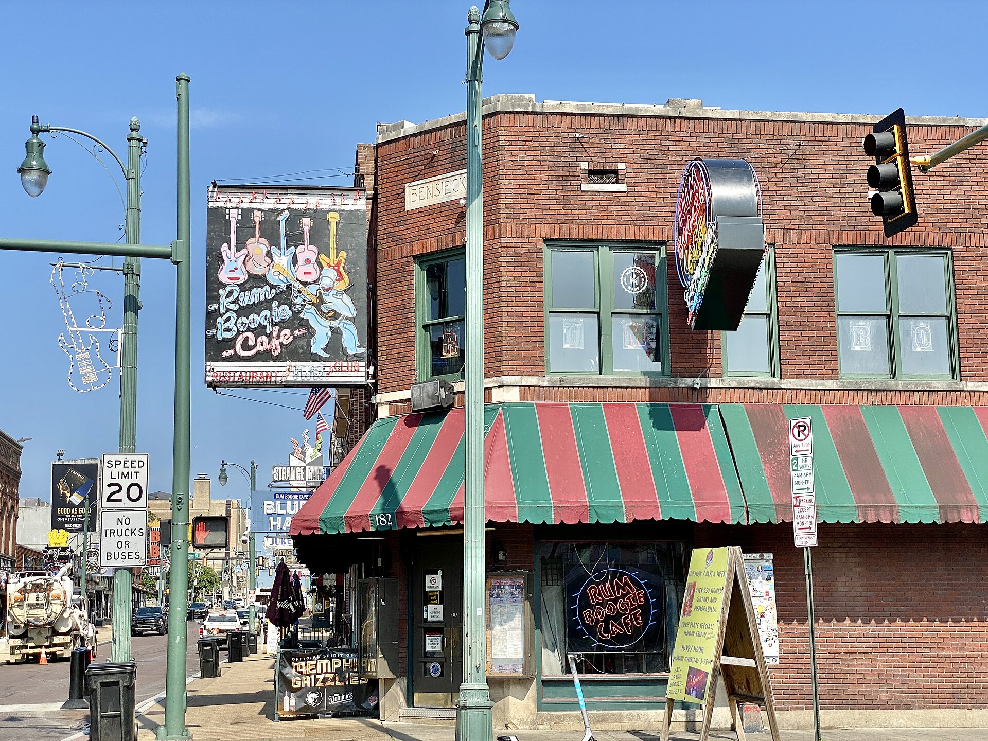 The Bensieck Building at Beale Street and B. B. King Boulevard in Memphis, Tennessee