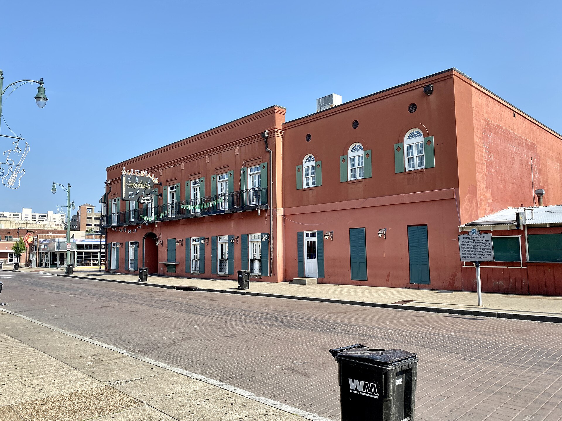 The Jerry Lee Lewis Cafe at Beale Street and Rufus Thomas Boulevard in Memphis