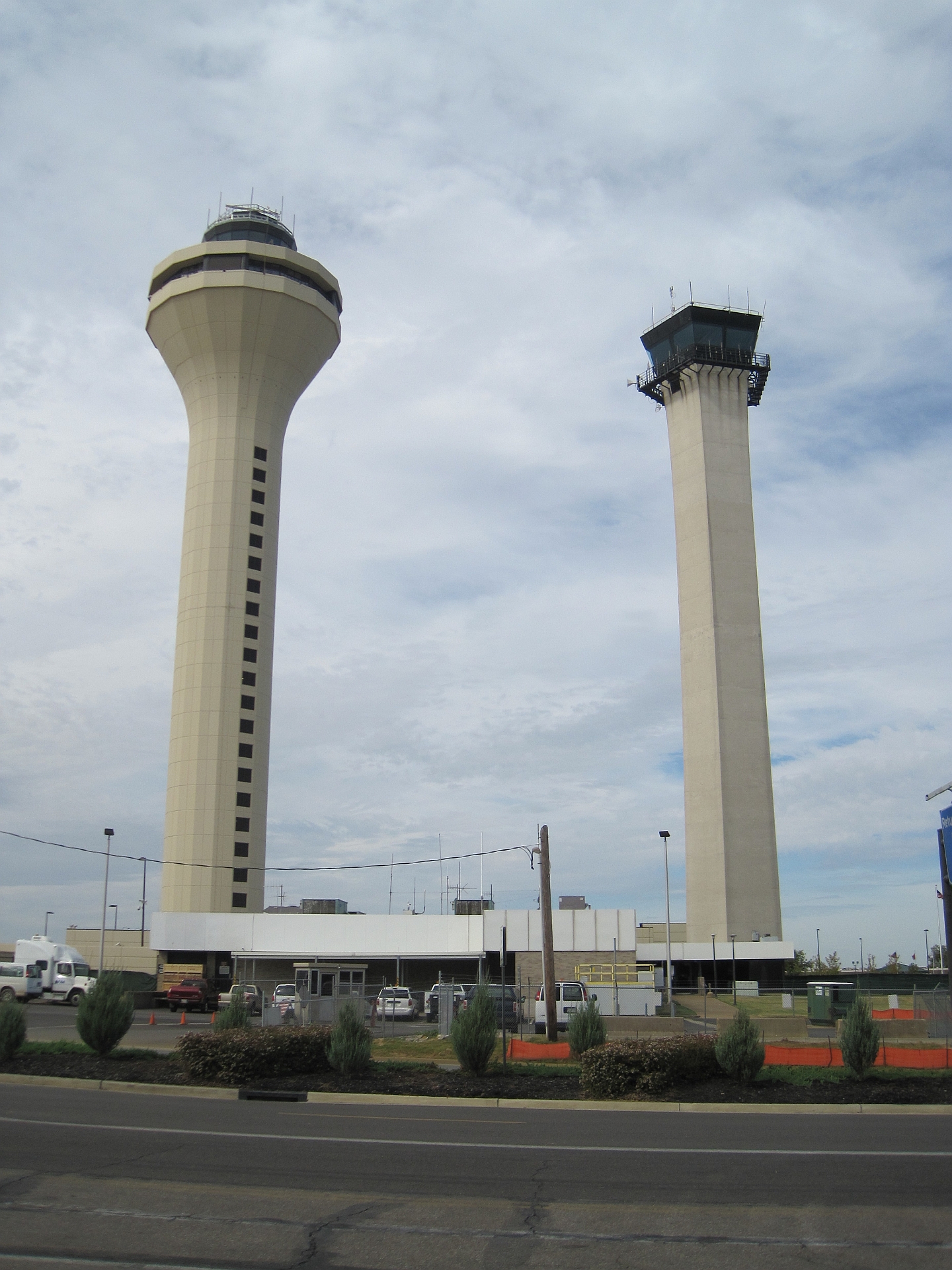 The control tower at Memphis International Airport in Memphis, Tennessee