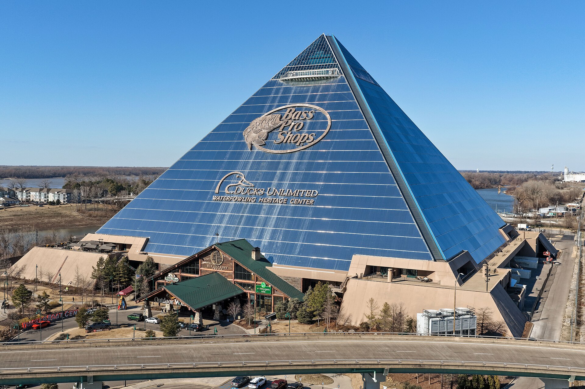 The Memphis Pyramid, formerly the Great American Pyramid, in Memphis, Tennessee