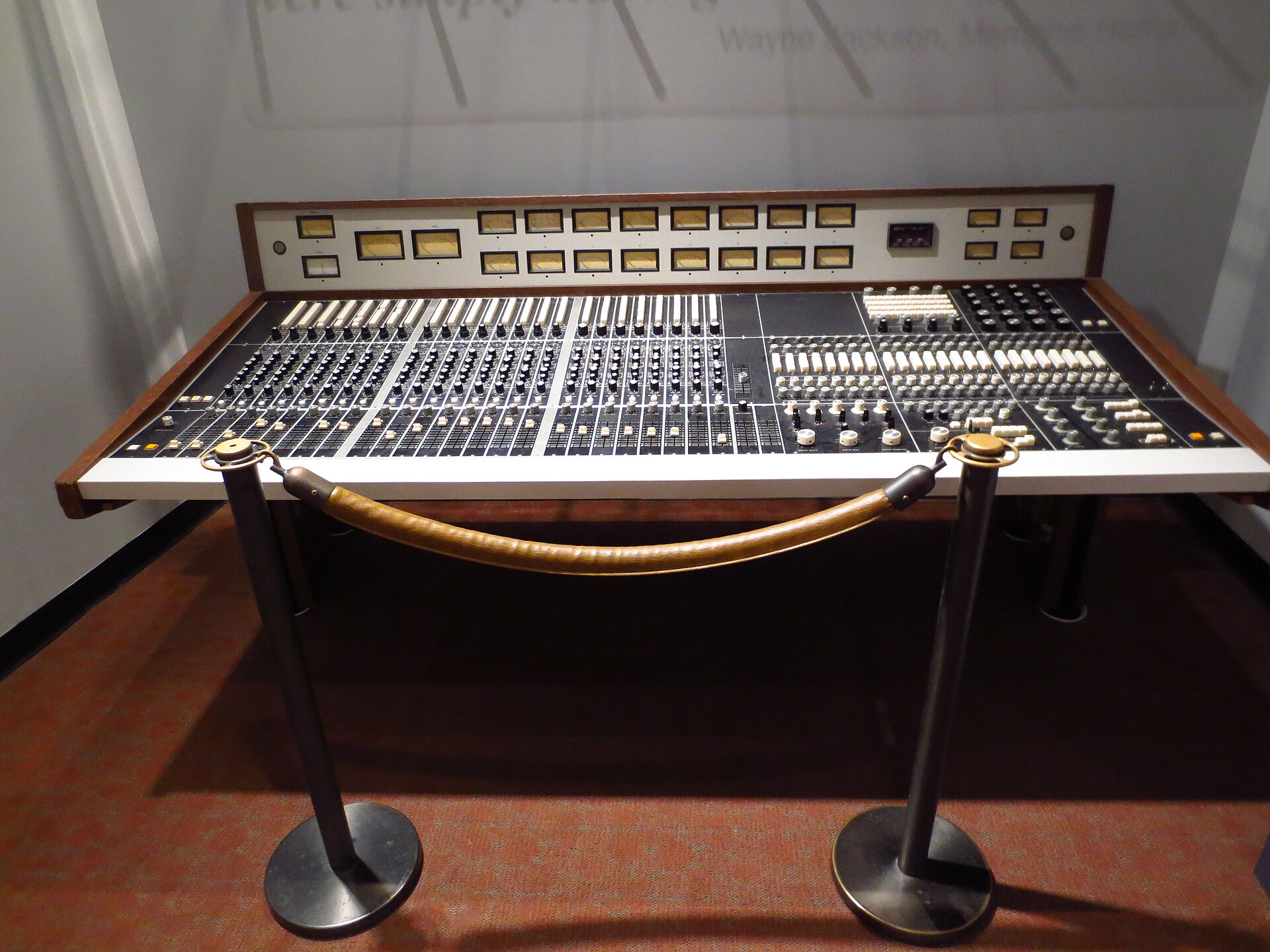 Ardent Studio's 24-channel mixing board exhibited at the Memphis Rock 'n' Soul Museum