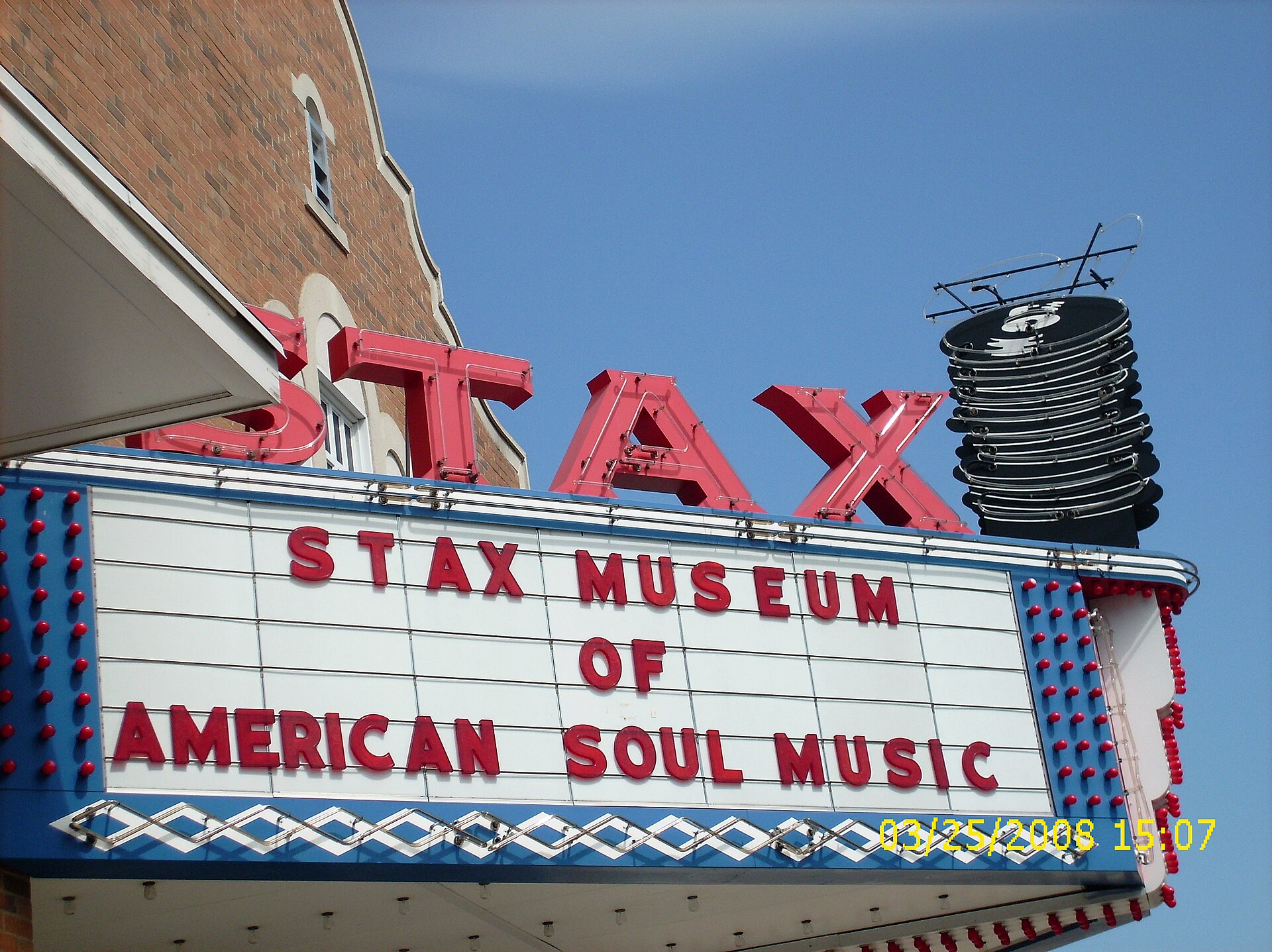 Marquee of the Stax Museum of American Soul Music