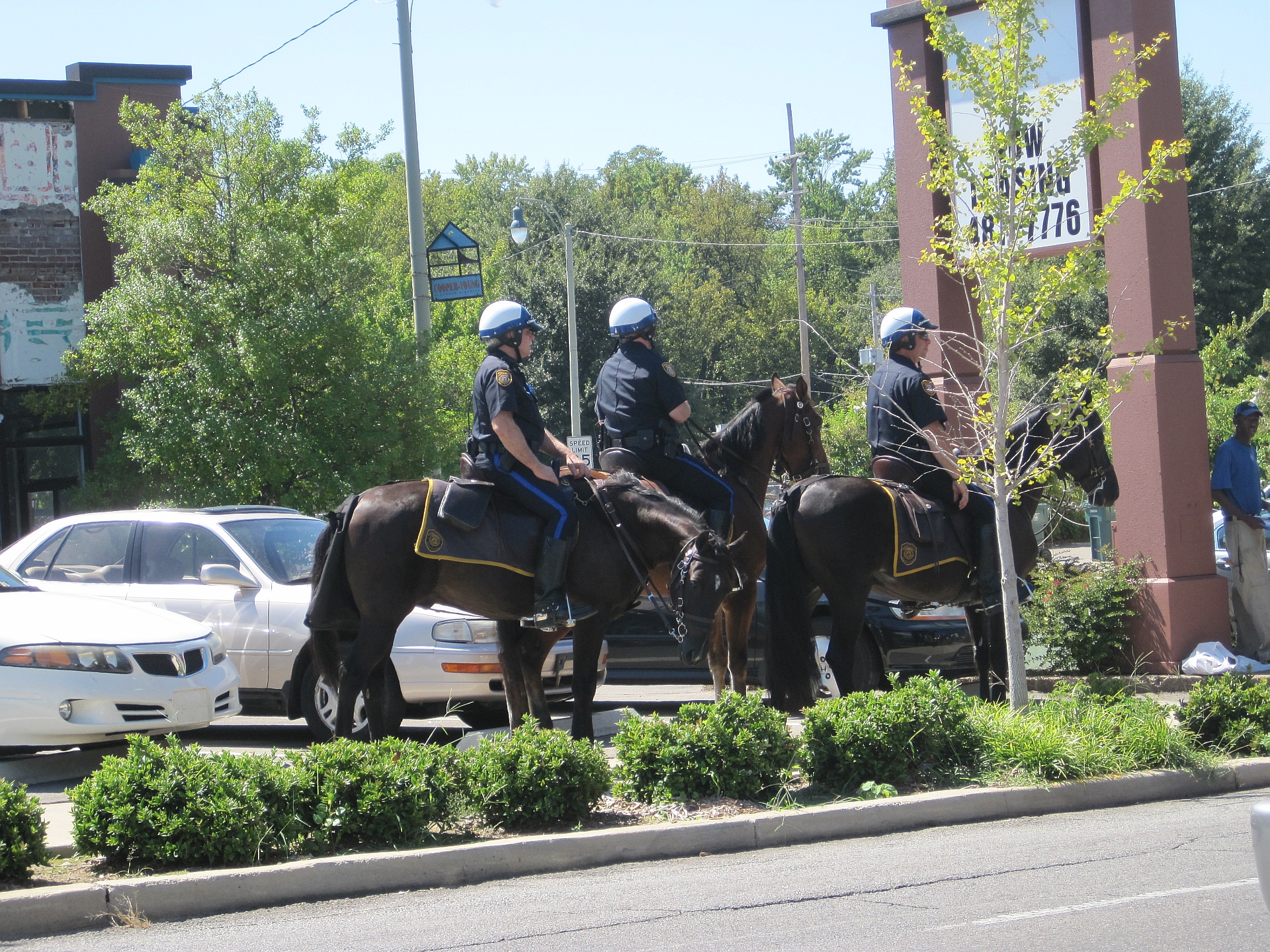 Memphis police officers on horseback at the Cooper-Young Festival