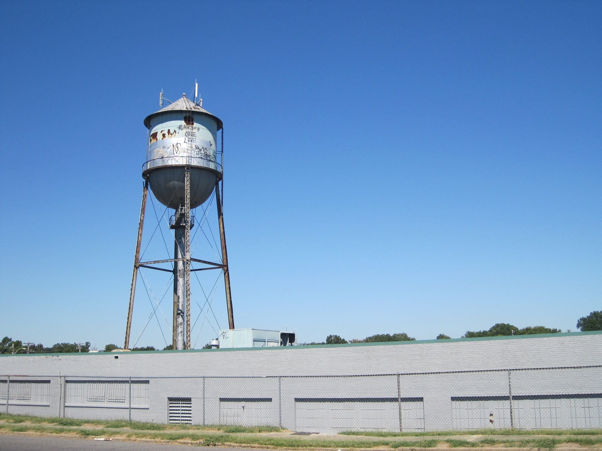 The Binghampton water tower on Broad Avenue in Memphis, Tennessee