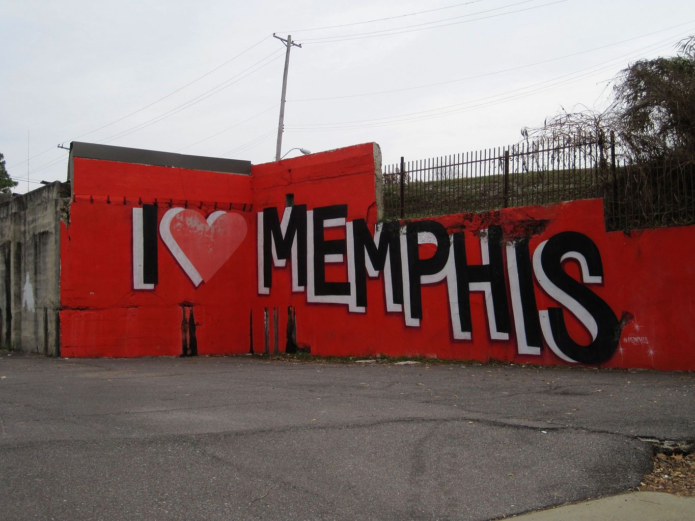 An "I Love Memphis" sign in Memphis, Tennessee