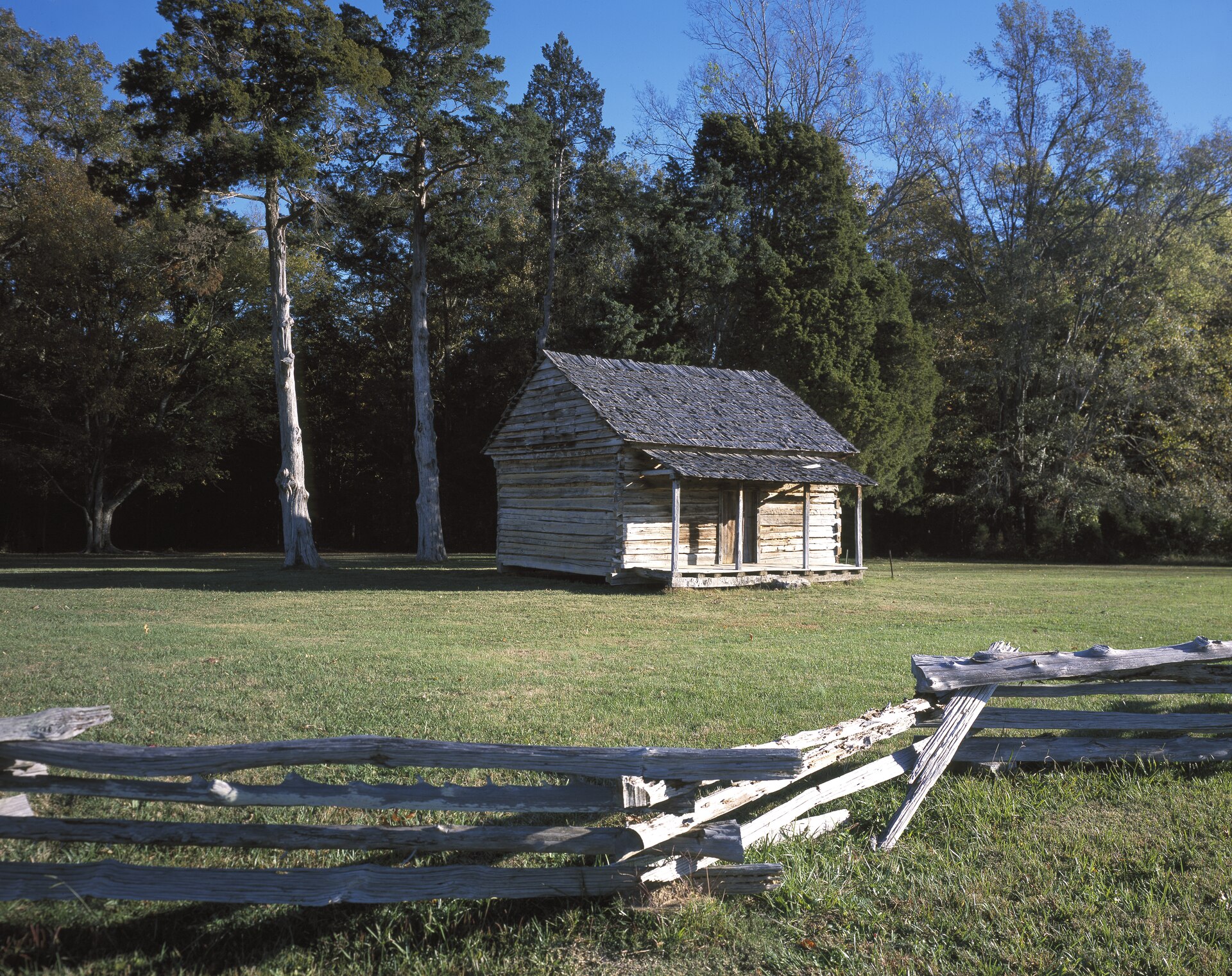 The Manse George cabin on the grounds of Shiloh National Military Park, Tennessee