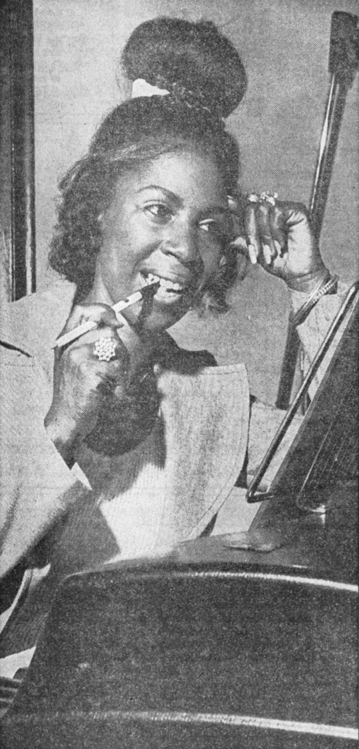 Bettye Crutcher at the Stax recording studio