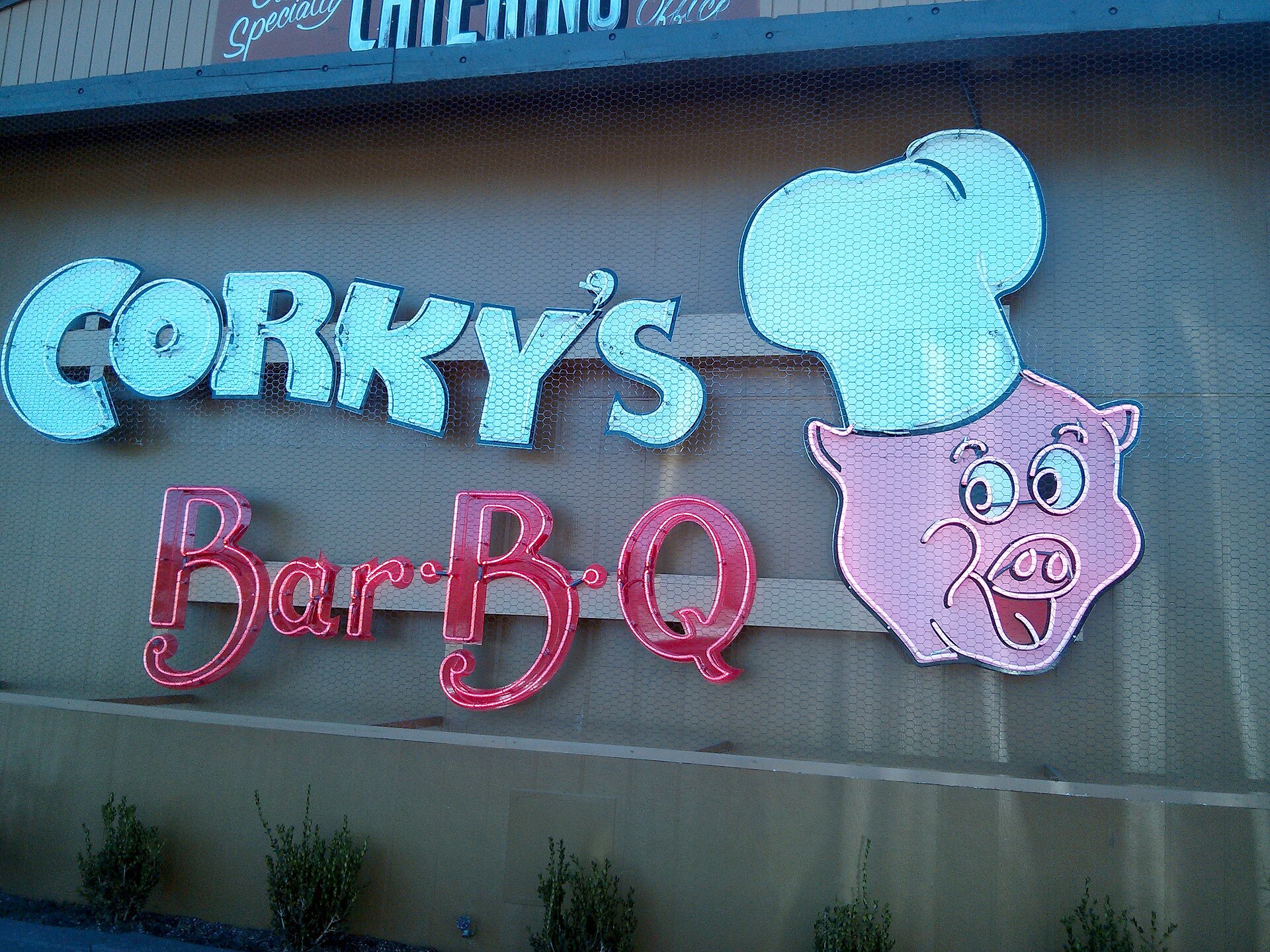 Sign for Corky's BBQ in Memphis, Tennessee